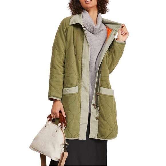 Free People, Puffed Out Dolman Jacket, Moss, Size XS, NWT - Picture 1 of 4